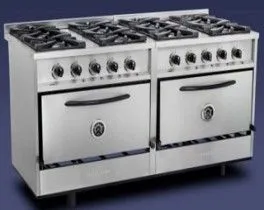 Cocina 1600 8h.Rej. Fundicion c/2 Hornos