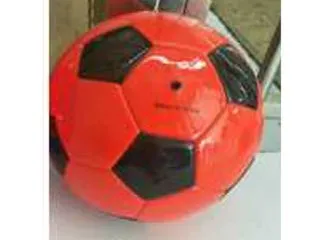Pelota Futbol Cuero Nº5 Rojo-Negro