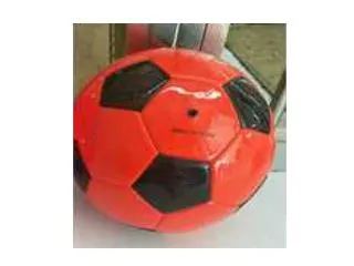 Pelota Futbol Cuero Nº2 Rojo-Negro