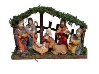 Pesebre en Casita 7 Piezas 23cm