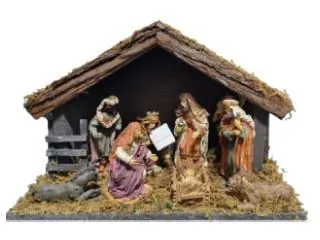 Pesebre en Casita 9 Piezas 35cm