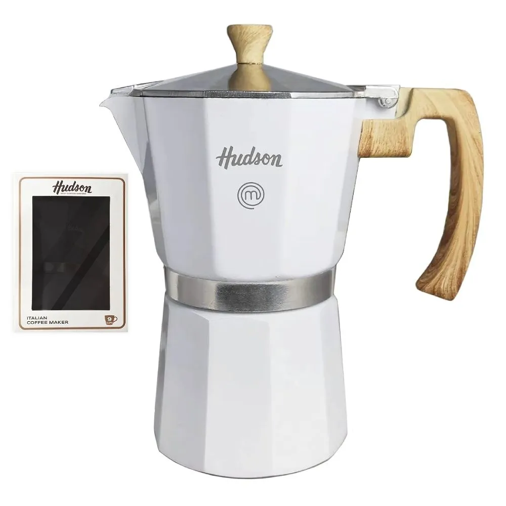 Hudson Cafetera Alum. Blanco Italy 9tazas