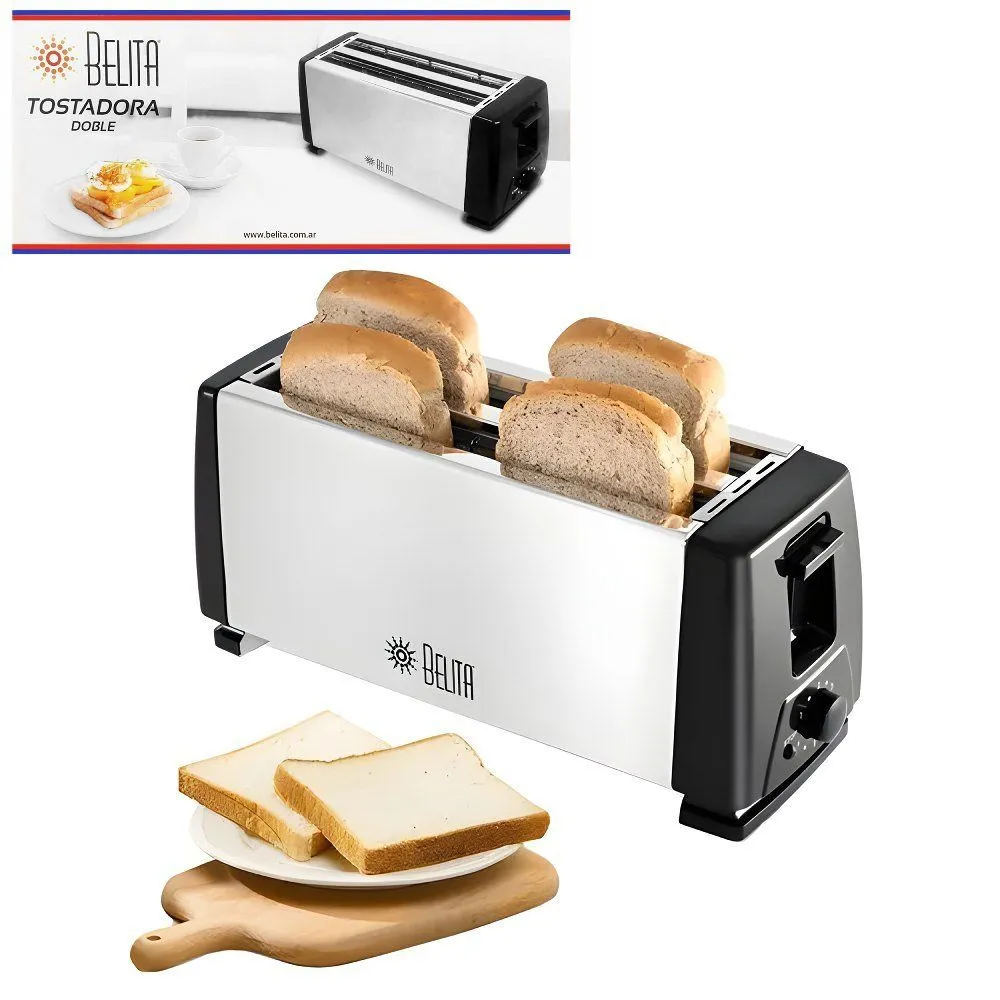 Belita Tostadora Doble 4 Rebanadas