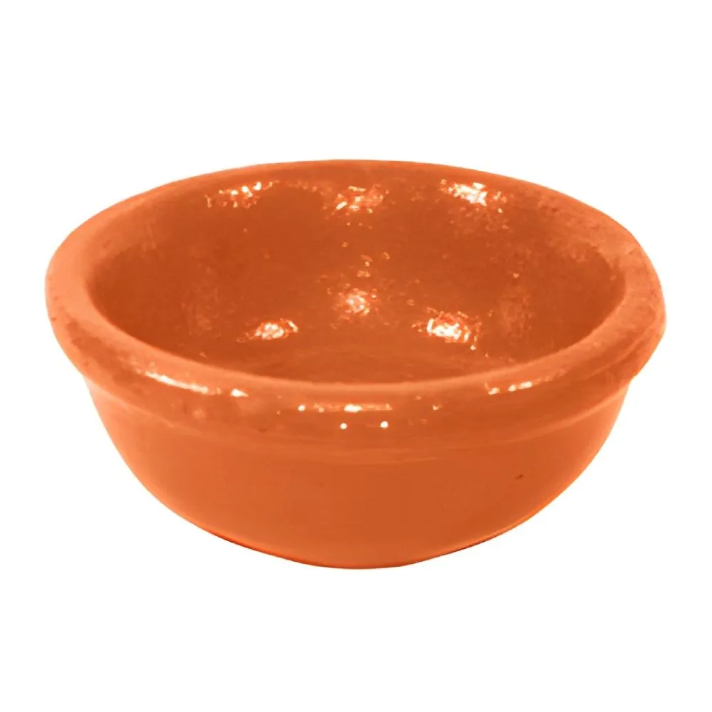 Barro Cazuela 14x6,5cm Alto Nº6 Esmaltad