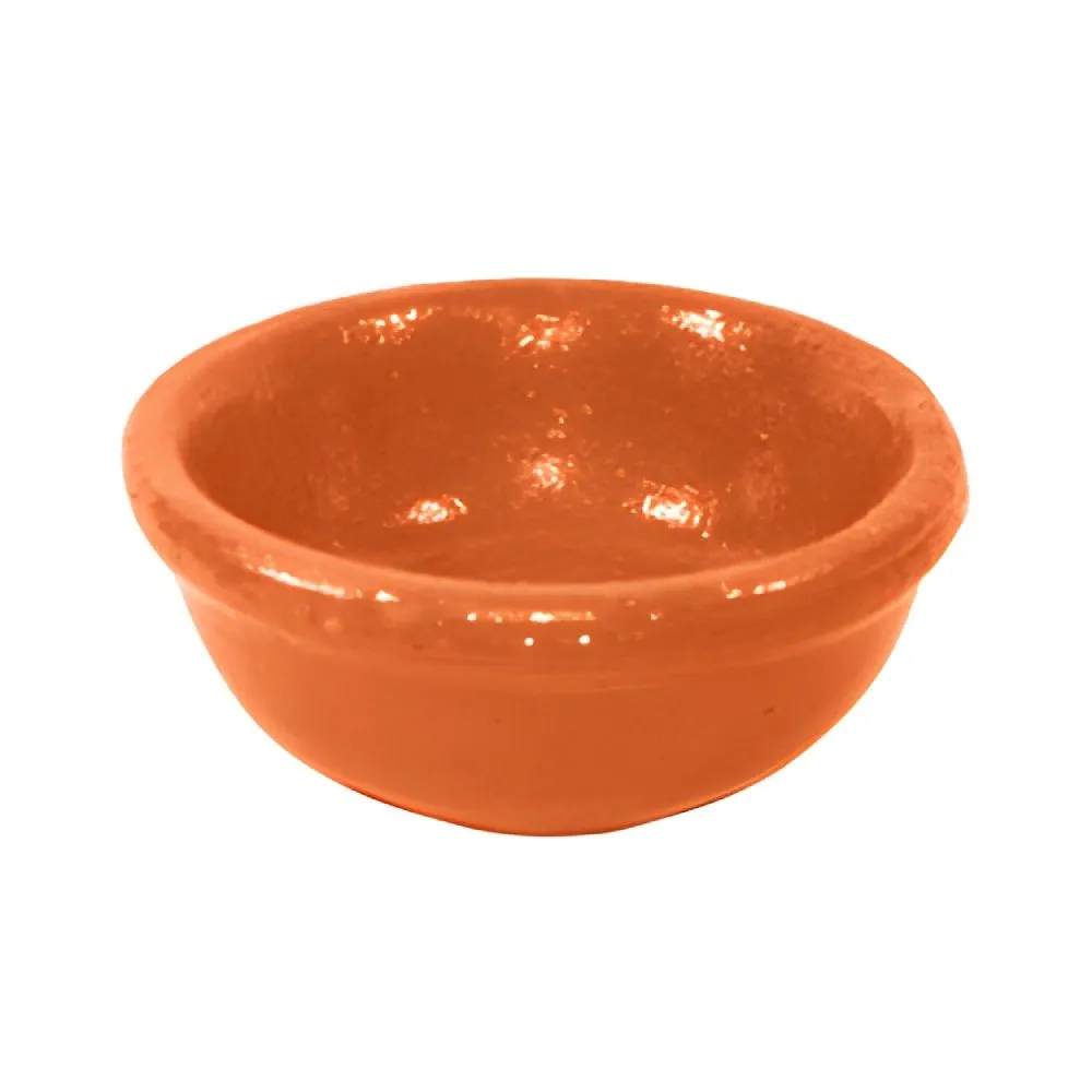 Barro Cazuela 12x7cm Alto Nº7 Esmaltada
