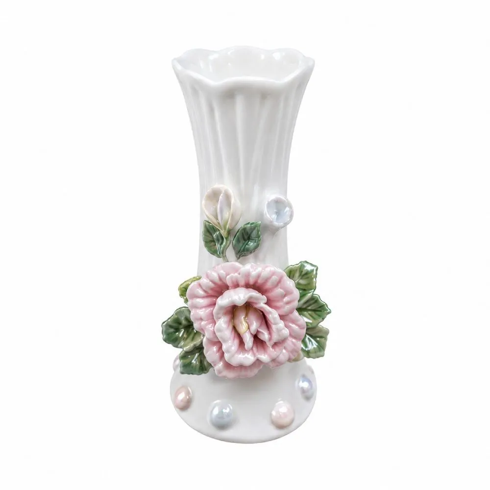 Florero Porcelana c/Flor 9cm
