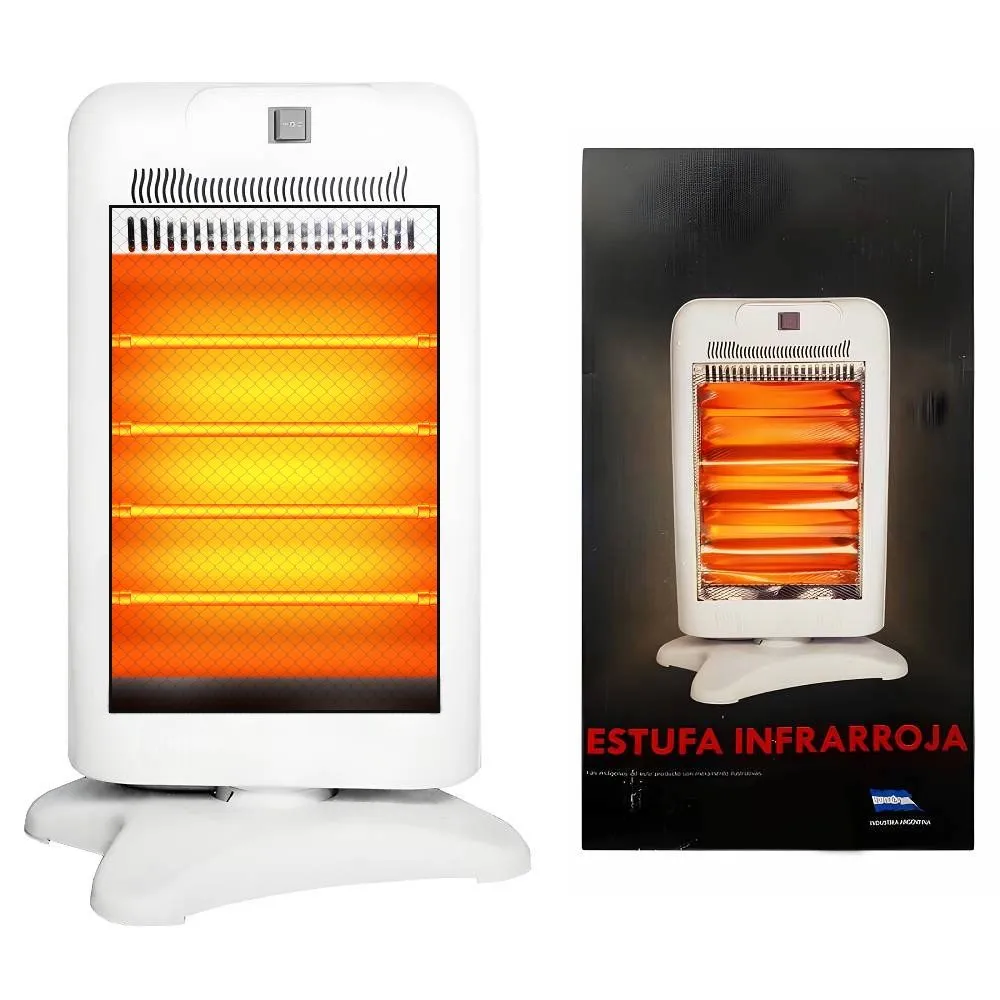 Estufa Infraroja 4 Velas 1600W.Fija Llav