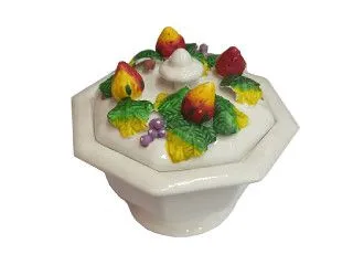 Caramelera Frutillas 15x13cm Porcelana