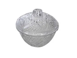 Bombonera Vidrio Labrado 13cm