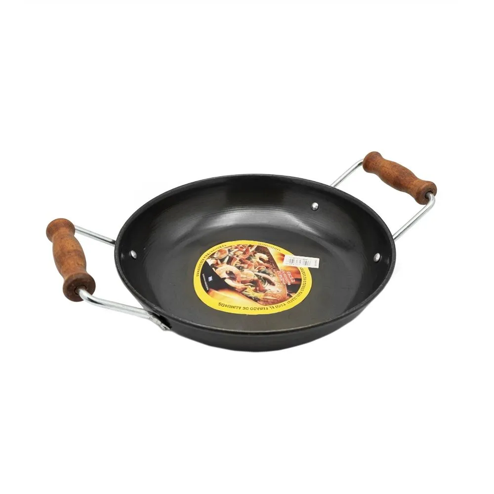 Myo Paellera 26cm Metal Mgo. Madera