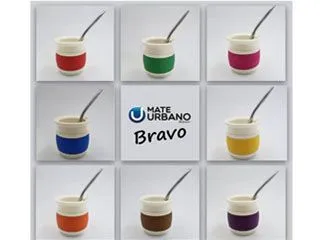Mate Urbano Bravo c/Bombilla Saca Inox.