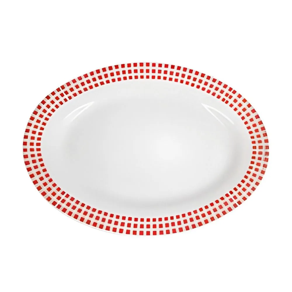 Fuente Oval 30cm Quadrille Porcelana