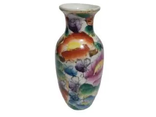 Florero 10cm Porcelana Decorado c/Caja