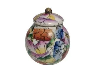 Potich c/Tapa 7cm Porcelana Decorado c/C