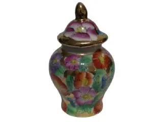 Potich c/Tapa 9cm Porcelana Decorada c/C