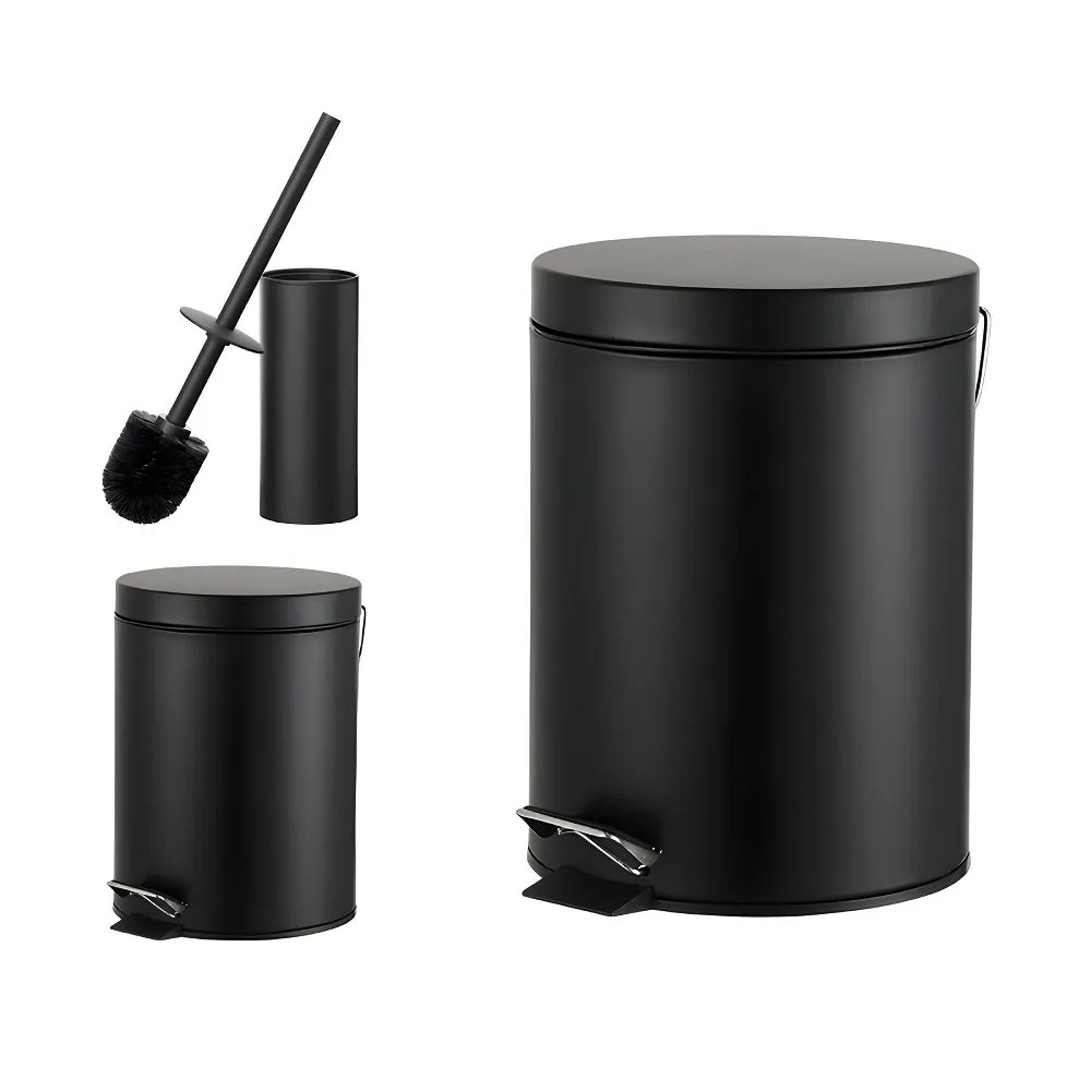 Cool Cesto+Cepillo Acero 3L+12L Negro