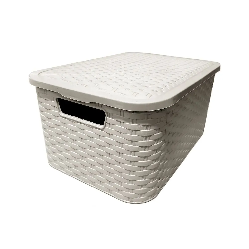 Poo Canasto Ratan c/Tapa Nº2 36x26x17cm