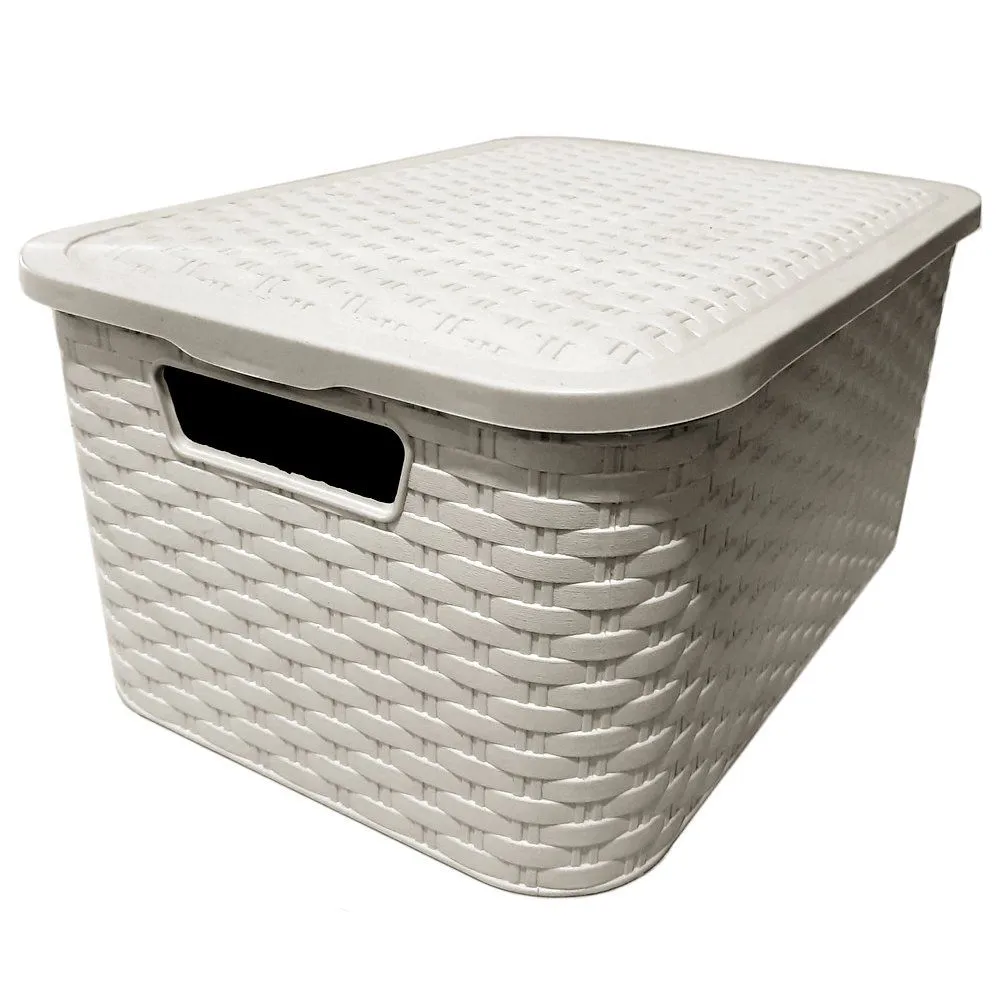 Poo Canasto Ratan c/Tapa Nº6 60x51x25cm
