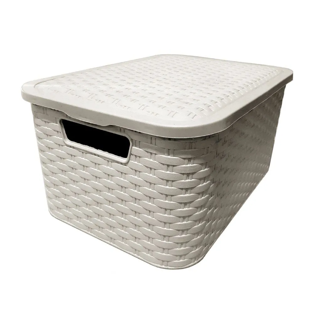 Poo Canasto Ratan c/Tapa Nº4 47x37x20cm