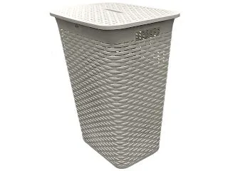 Poo Canasto p/Ropa Ratan 60L. con Tapa