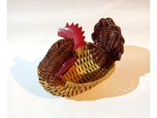 Gallito de Mimbre 15cm la Suerte