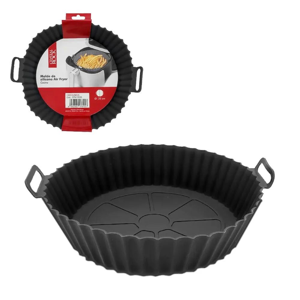 Crystal R.Molde Silic. Air Fryer 17cm Red