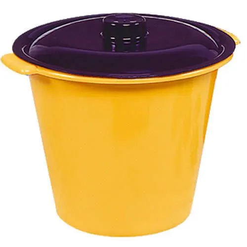 Plastic House Recip. Red. c/Tapa 6L.