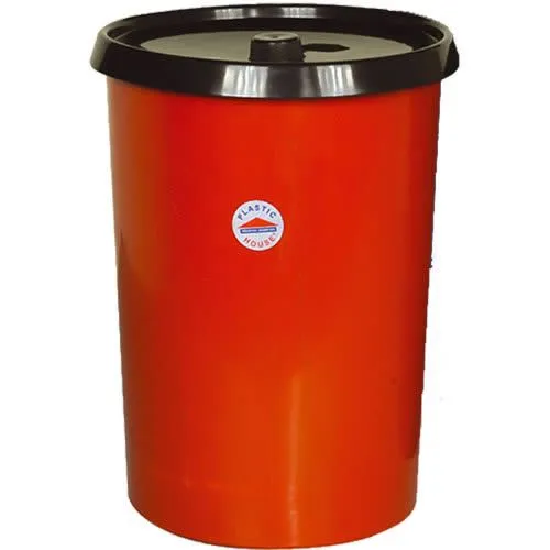 Plastic House Recip. Red. c/Tapa 30L.
