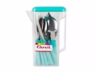 Carol Jgo. Cubiertos 24pzas+Jarra Colores