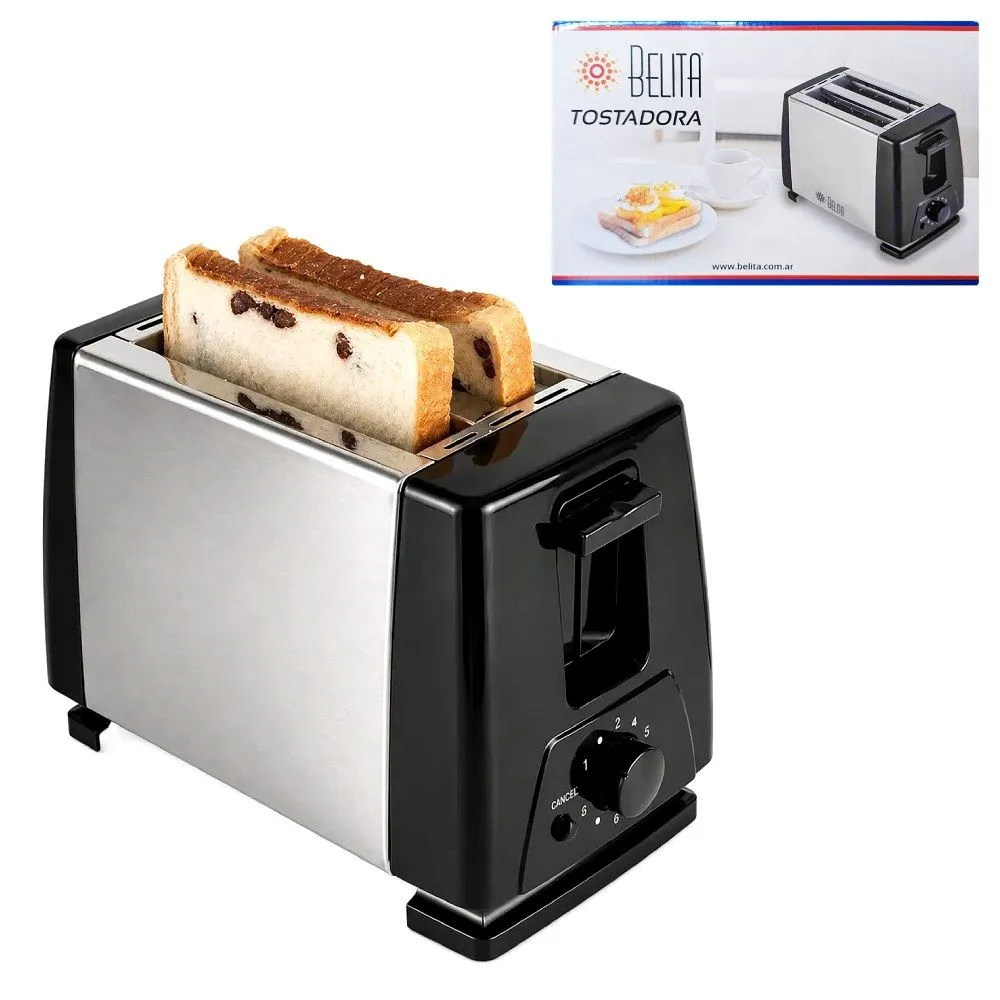 Tostadora Belita 650W.Acero