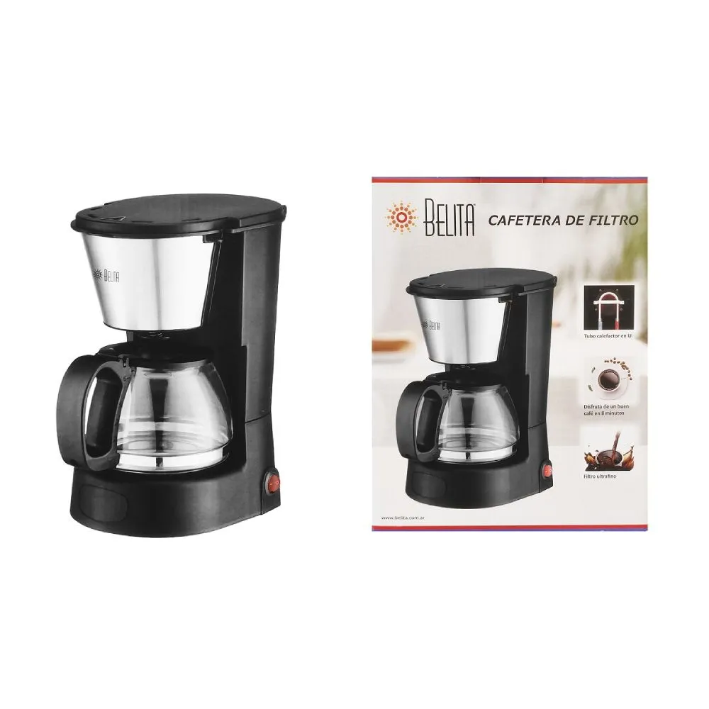 Belita Cafetera de Filtro 6 Tazas 0.75L.