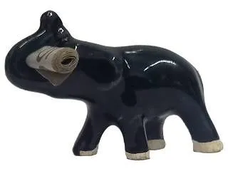 Elefante Negro 7cm de la Suerte