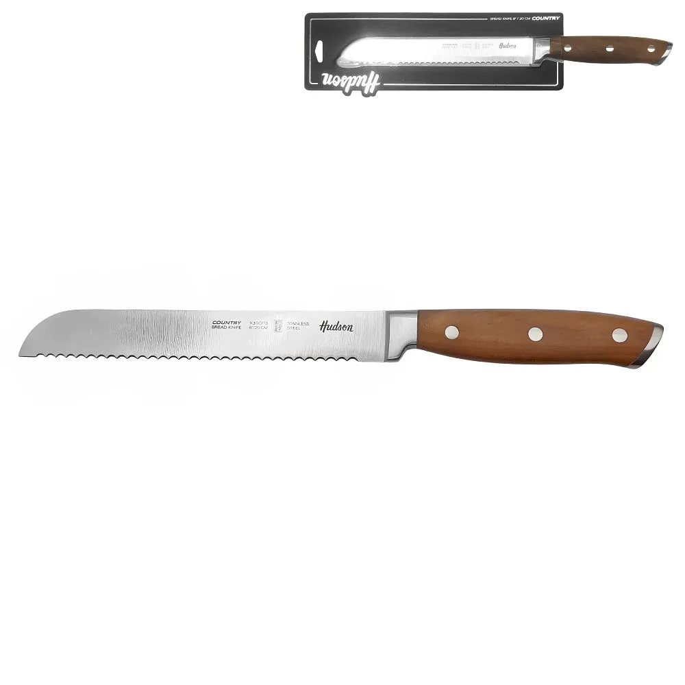 Hudson Country Cuchillo Pan 8"m/Madera