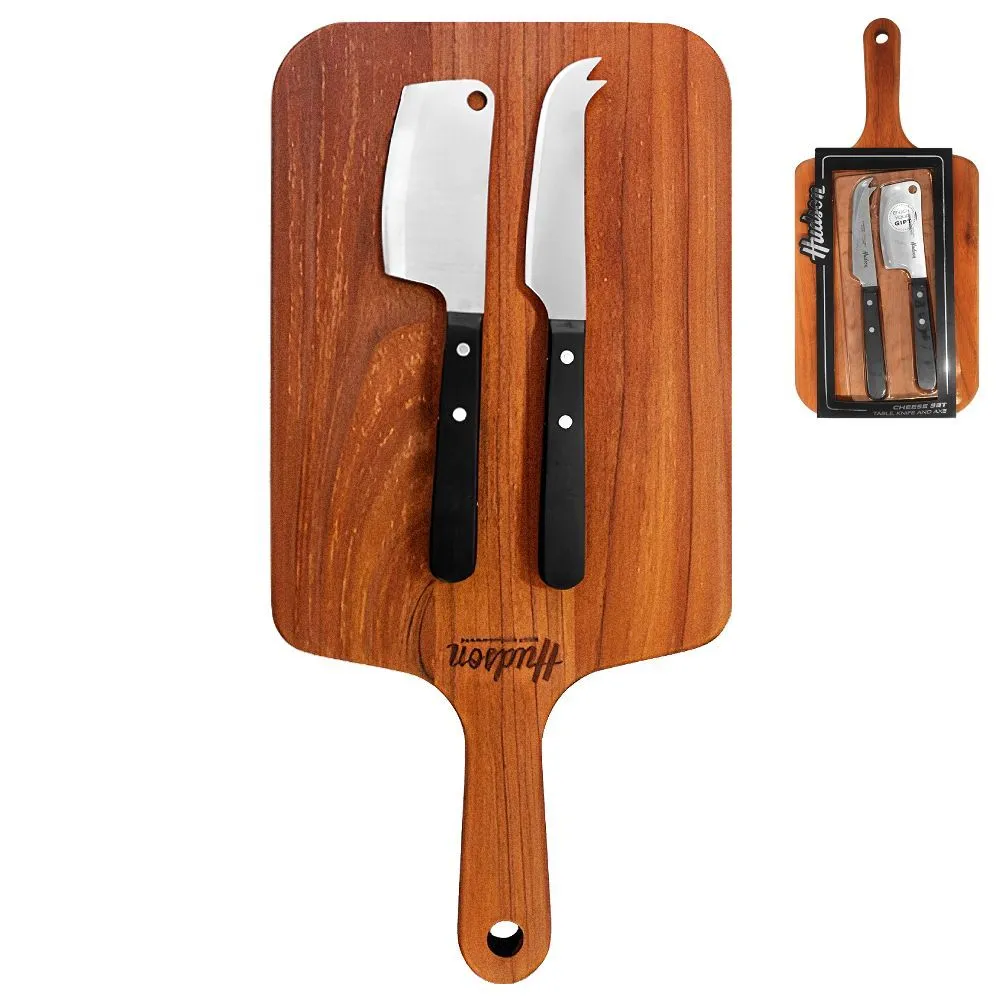 Hudson Set Queso Tabla+Cuchillos Queso