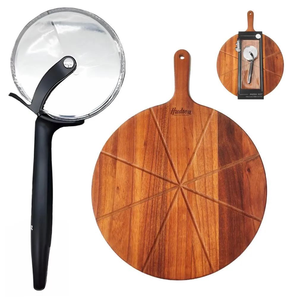 Hudson Set Pizza Tabla + Corta Pizza