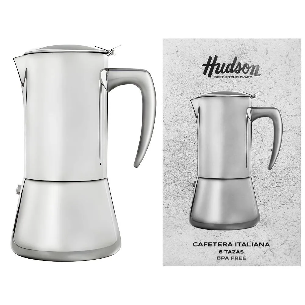 Hudson Cafetera Acero 6 Tazas Mirror