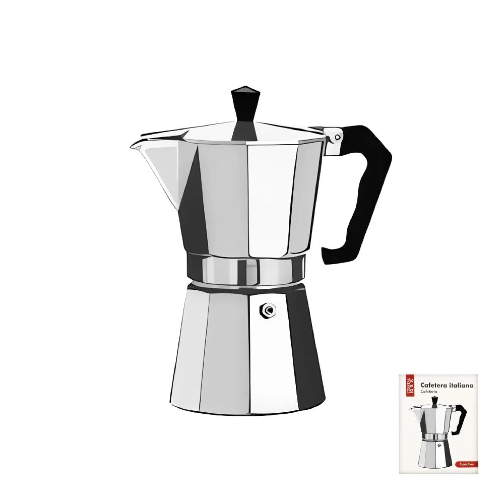 Cafetera Expresso Italia 3 Pos. Aluminio