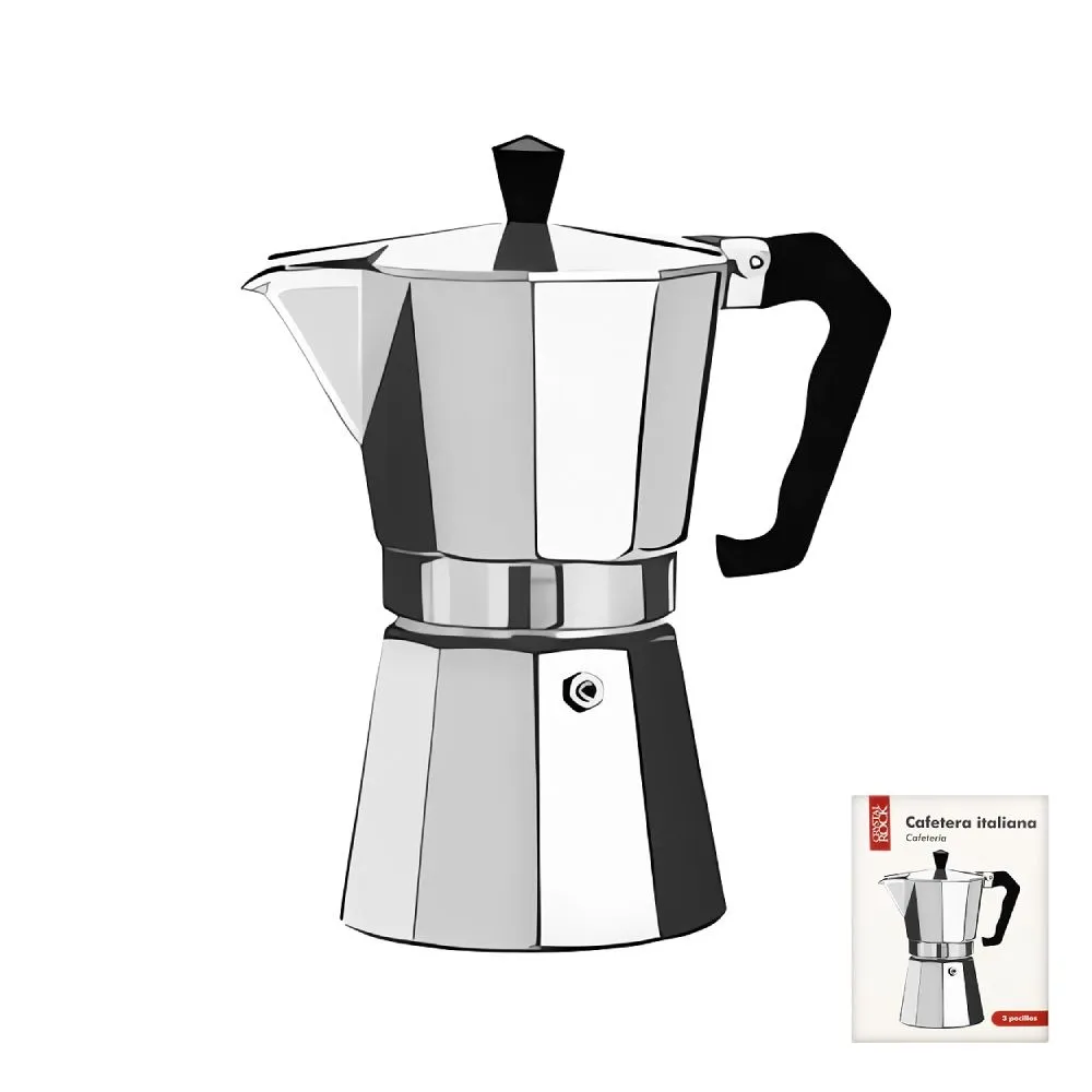 Cafetera Expresso Italia 6 Pos. Aluminio