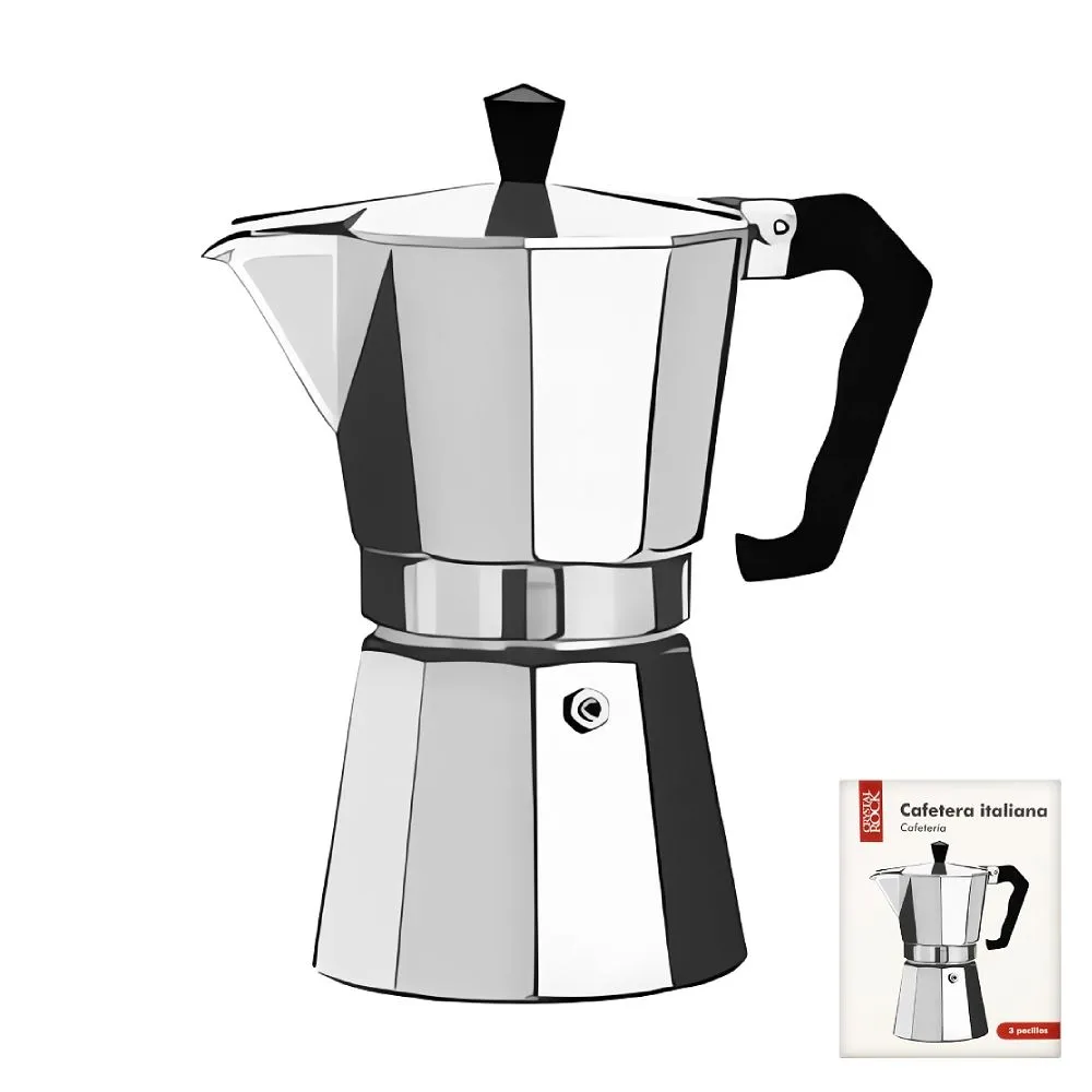 Cafetera Expresso Italia 9 Pos. Aluminio