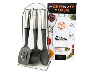Hudson Set 6 Utensilios NYL Gris Mgo Ace