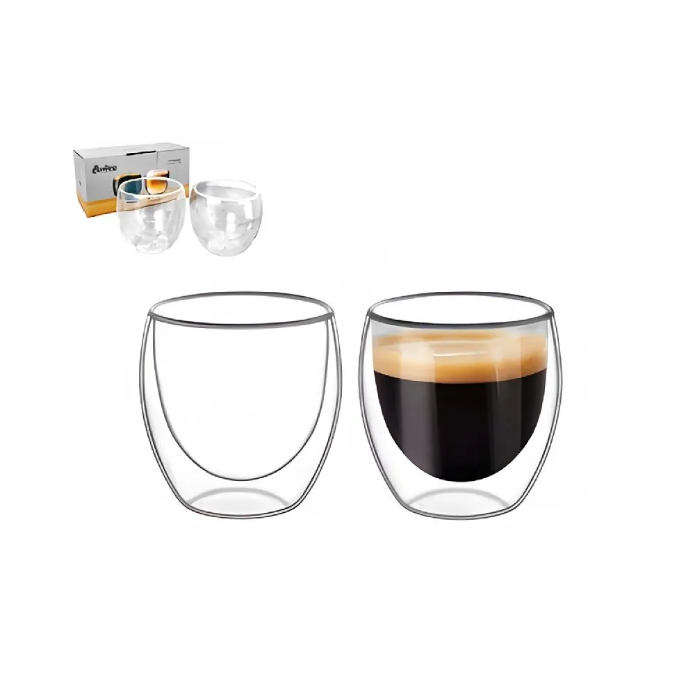 Hudson Set 2 Vasos Doble Pared 80ml
