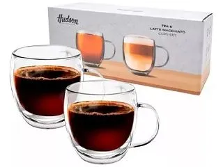 Hudson Set 2 Vasos Doble Pared Asa 150ml