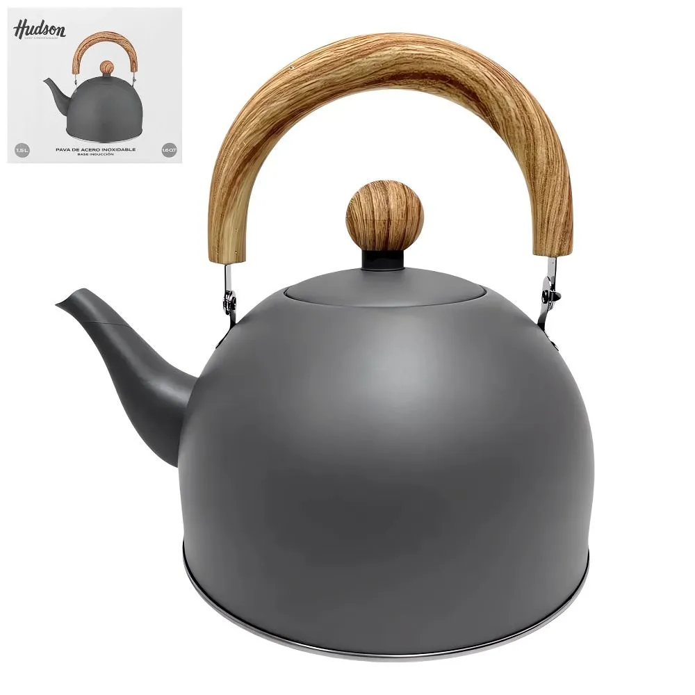 Hudson Pava Gris Mango Madera 1.5L.