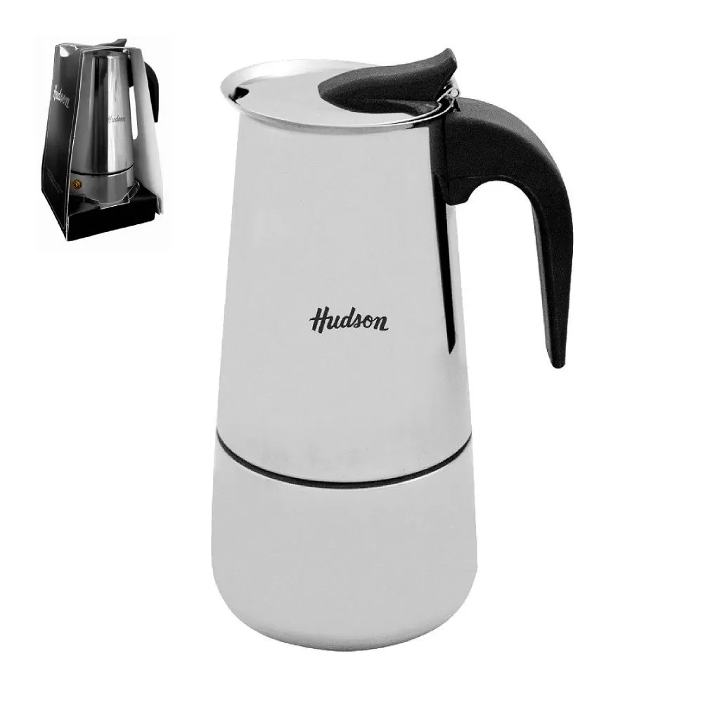 Hudson Cafetera Italy Acero Inox. 9 Tazas