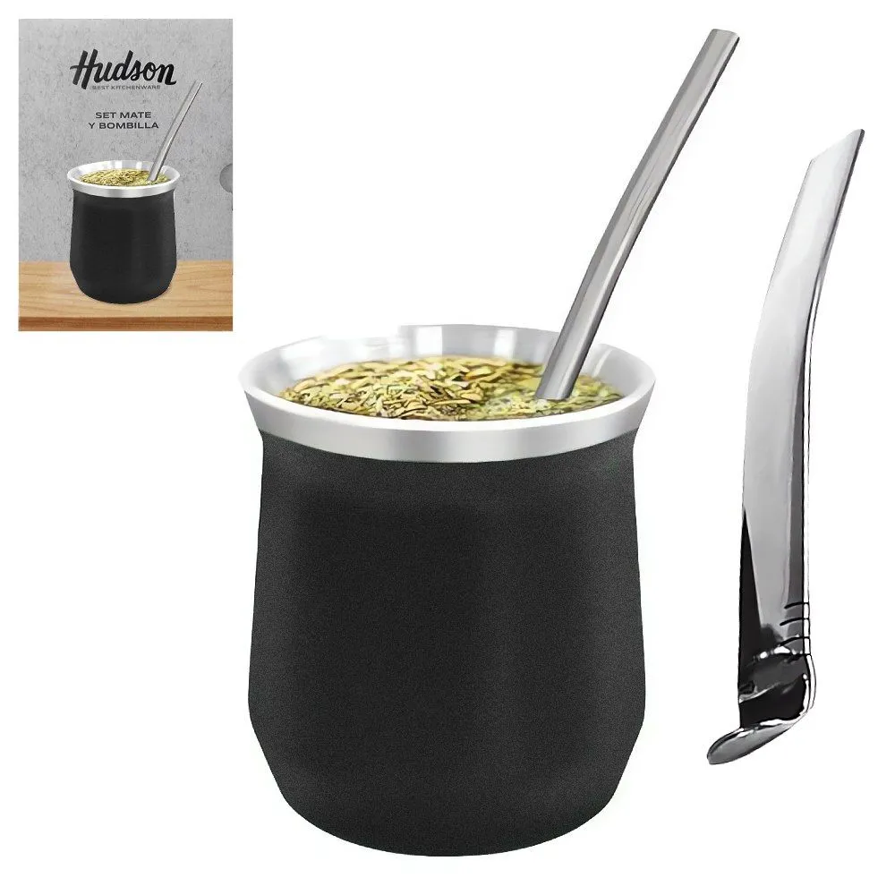 Hudson Mate Acero c/Bomb. Vaso Negro