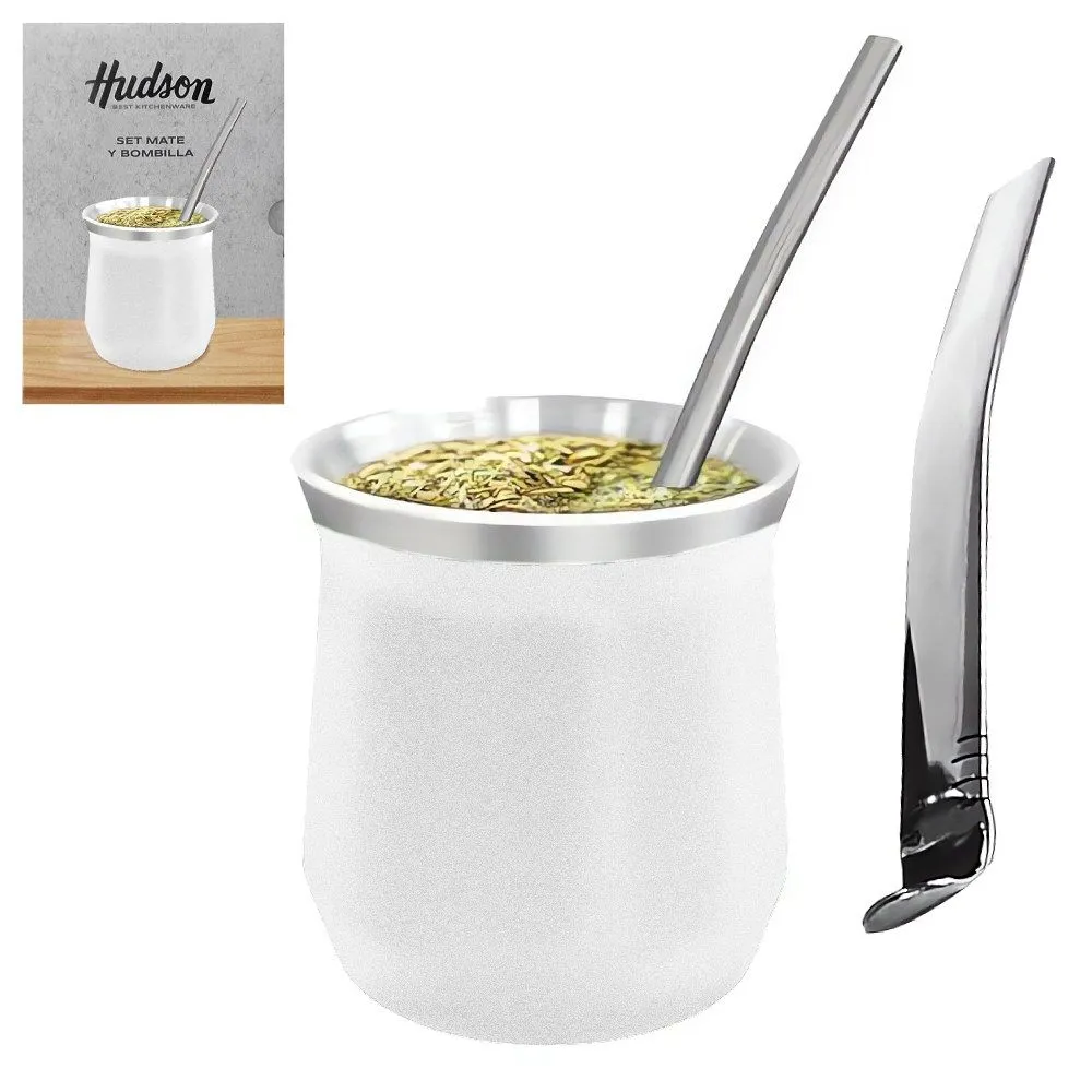 Hudson Mate Acero c/Bomb. Vaso Blanco