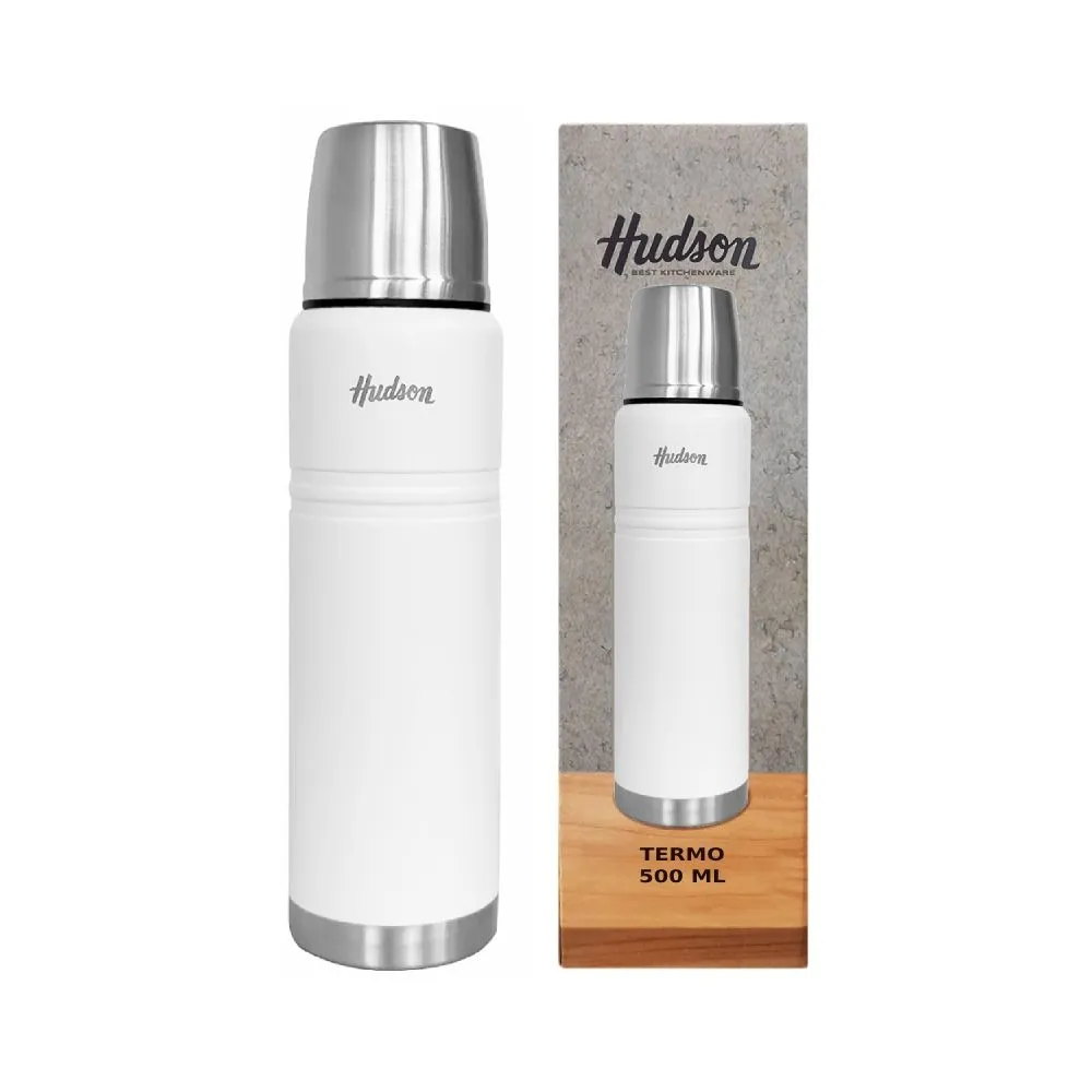 Hudson Termo Acero 500 ml Blanco