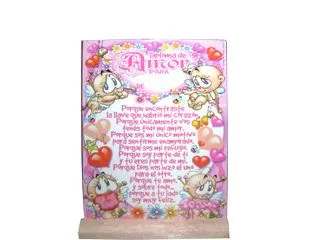 Nino Mural c/Base 13x18cm Amor