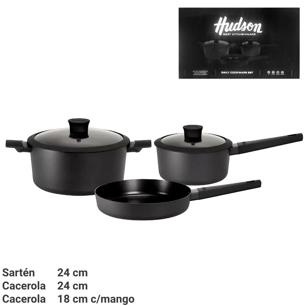 Hudson Daily Bateria Antiadherente 5pzas