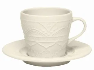 Oxford Serena Cream Taza Te 200ml c/Plat